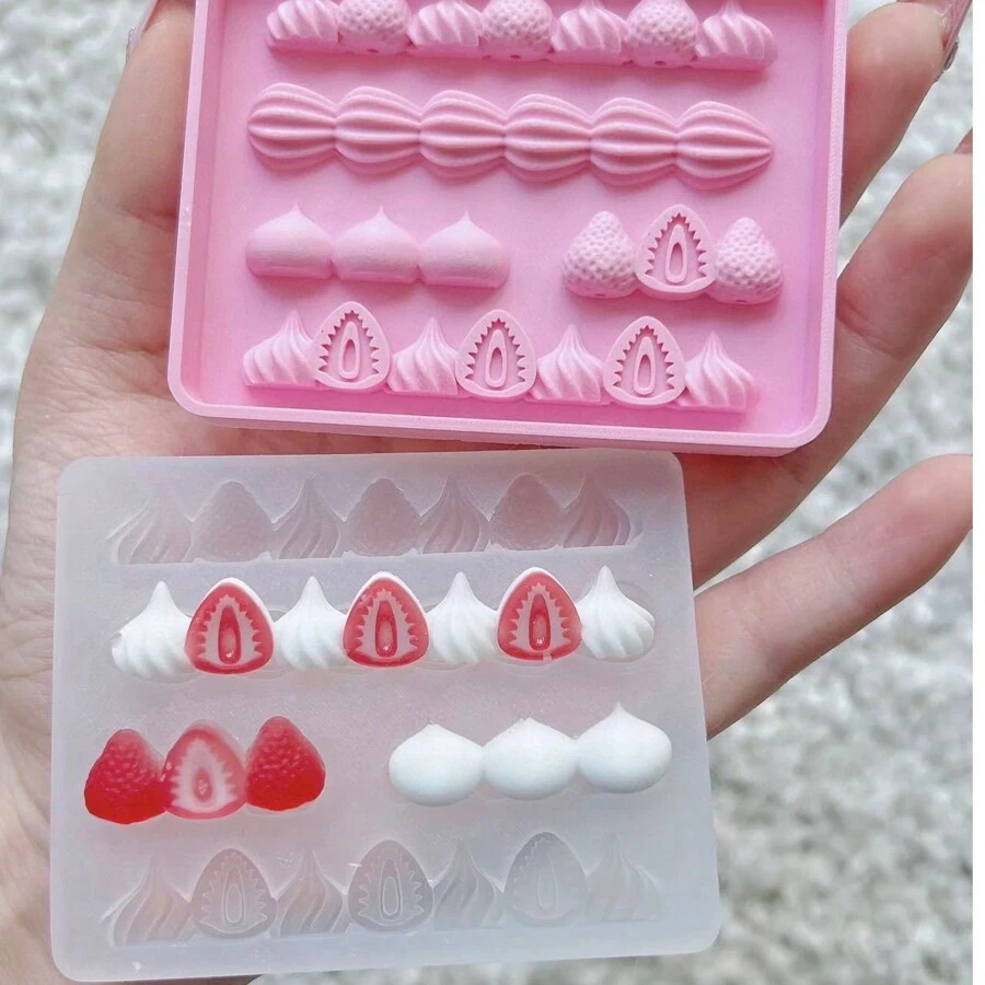 Moldes de resina para manualidades, moldes de líquido de resina, accesorios de moldes de silicona para líquido de resina, moldes de silicona para llaveros de resina, moldes de resina - Silicona - Ver 1