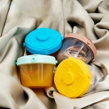 4pcs PP Baby Supplementary Food Storage Box, Milk Powder Box, Sealed Supplementary Food Box,Support Dishwasher,Microwave