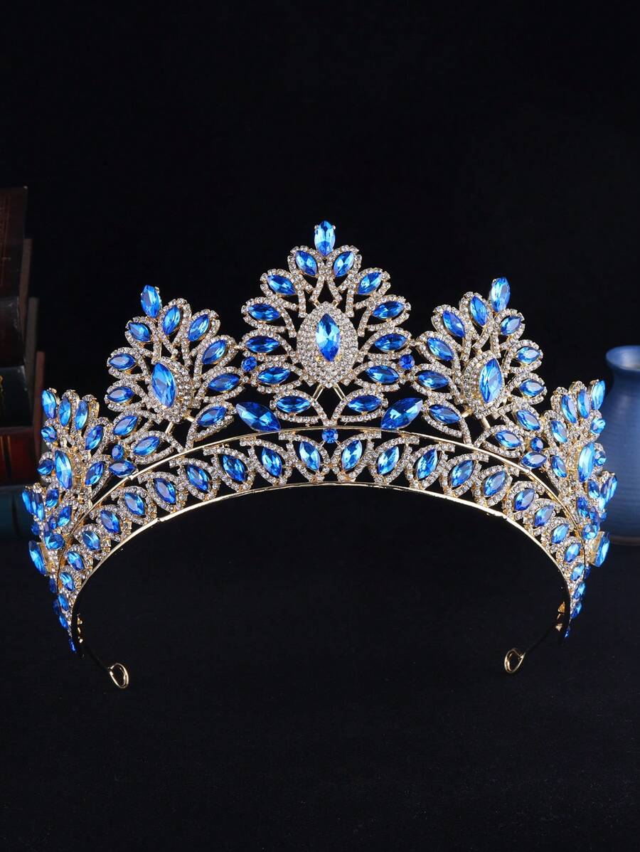 1 件全新奢华海军蓝皇冠，适合情人节、生日、选美活动 - 半冠 - 查看 1