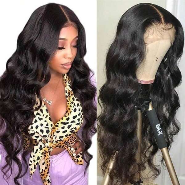 Brazilian Hair Body Wave 13x4x1 Lace Front Human Hair Wigs Wet And Wavy Transparent T Part Lace Frontal Wigs For Women Pre Plucked With Baby Hair 150% Density Natural Color