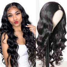 U Part Human Hair Wig Body Wave U Part Wig Human Hair For Women Glueless Wigs Human Hair Clip Upgrade Natural Hair Wig Beginner Friendly Middle Part Wig Human Hair For New Year Use  250% Density - Natural Black - 查看 5