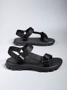 Sandálias masculinas de verão respiráveis, sandálias leves de EVA - Preto - Ver 1