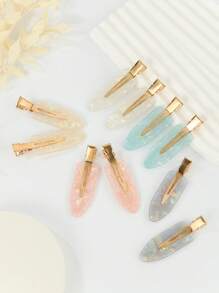 10 件装简约鸭嘴发夹 无折痕发夹 无弯曲发夹 扁平鸭嘴发夹 适用于发型设计