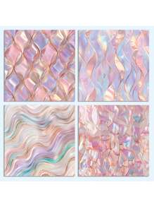 8 Sheets Pink Laser Faux Pearl Scrapbook Paper, Scrapbooking Supplies,Craft Paper,Junk Journal Paper,Decoupage Paper For Bullet Journal,Card Making,DIY Art Crafts Collages,School Supplies,Back To School