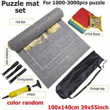 1 套拼图收纳卷轴毛毡拼图垫适用于 1500-3000 件成人拼图黑色灰色绿色多种规格可选拼图配件