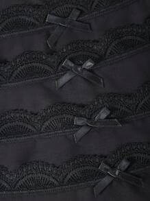 10 pièces, String fin noir en dentelle pour femmes, string en dentelle romantique à nœud, sexy et pour jeunes filles. Ensembles de strings confortables, doux et respirants