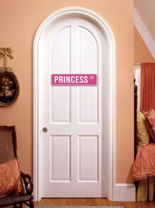 1pc 4X16 Inches "Princess St" Pink Metal Tin Sign, Dormitory Posters, Room Wall Arts, Youth Room Decoration, Cute Room Decor For Teen Girls, For Indoor & Outdoor Use, Bedroom Decor, Summer Party, Home Wall Decor, Dormitory Decor, Perfect Gift For Girls,Home Decor ,Room Decor,Wall Decor Gifts Birthday Graduation School Decor School Surprise Back To School School Supplies - Multicolor - View 3