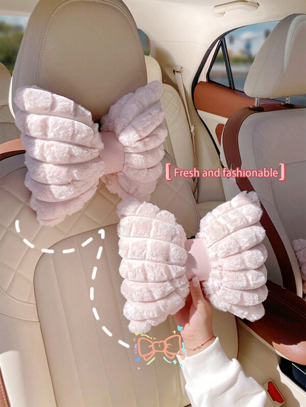 1pc Car Headrest Neck Protection Pillow Winter Soft And Comfortable Car Seat Cushion Interior Supplies
