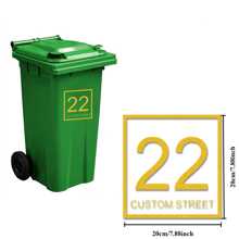 Pack Of 2 White Bin Sticker Numbers Waterproof Self Adhesive Bin Numbers For Wheelie Bins Large Numbers, Graphic Print - Multicolor - View 20