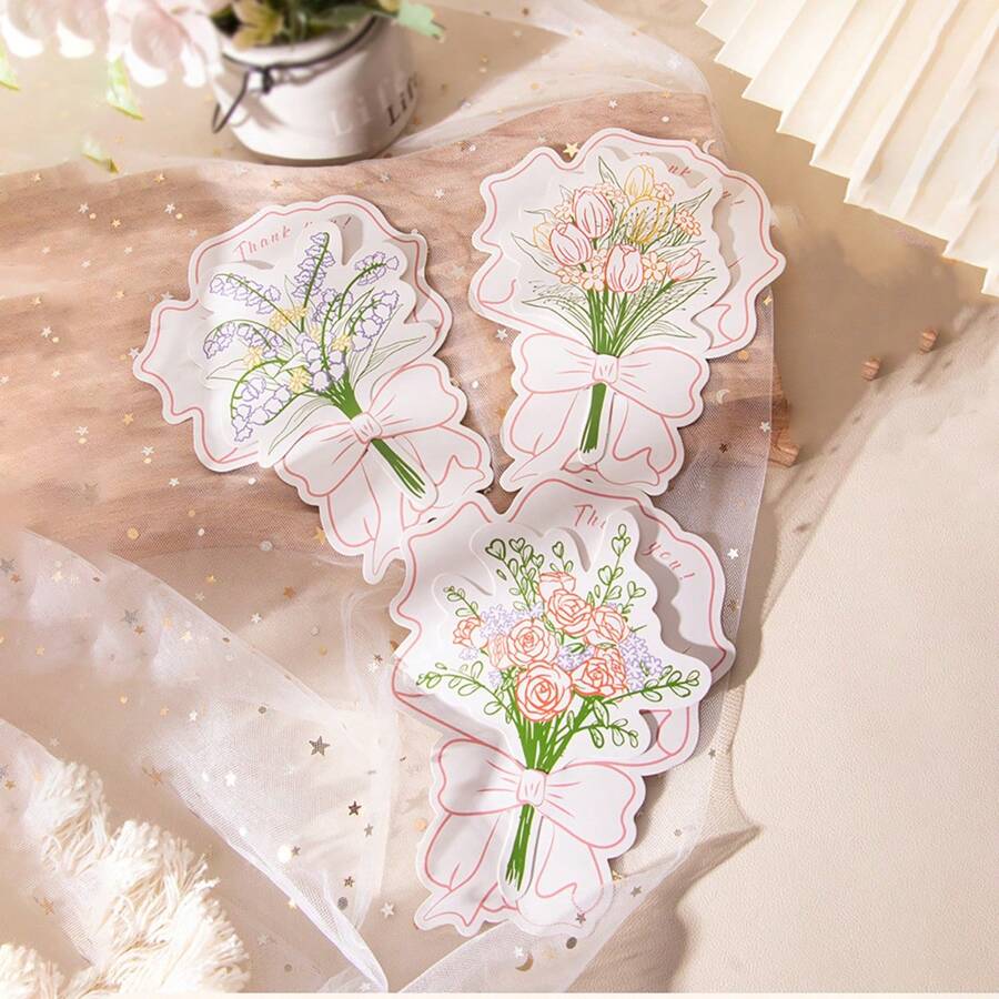 5 sztuk ręcznie pisanych kart podarunkowych, odpowiednich na przyjęcia urodzinowe, zaproszenia ślubne, walentynki, dzień nauczyciela, karty podarunkowe DIY