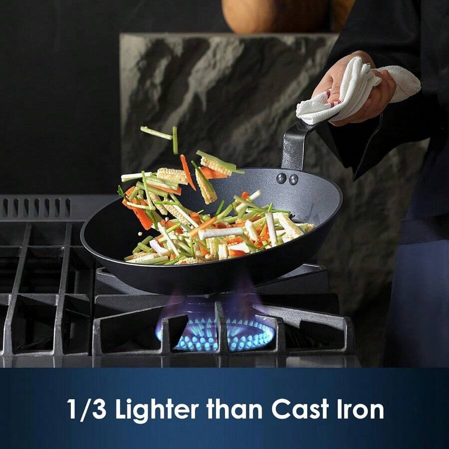 SENSARTE 2-Piece Nonstick Frying Pan Set - Swiss Coating, Oven Safe, 8 & 10 Inch - View #10