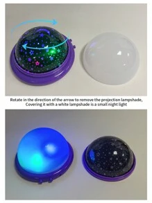 1 Pieza Luz Del Proyector De Estrellas Del Cielo Soñador, Lámpara Led Romántica Para La Noche, Regalo Para Navidad Y Vacaciones, Muestra Estrellas Y Luna