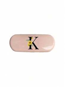 1pc Creamy/Monet-Style Solid Color Glasses Case, New And Simple Design, Convenient And Portable With Waterproof And Dustproof Function