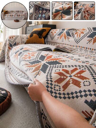 1 件装雪尼尔沙发套，纯色简约 Ins 立体风格，一体式沙发套，柔软舒适的沙发毯，保护沙发免受灰尘和划痕，可用于卧室和客厅，适合 1-4 人