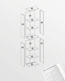 VASAGLE Bücherregal, mit 6 Ebenen, Standregal, Aufbewahrungsregal, für Wohnzimmer, Büro, Schlafzimmer, Arbeitszimmer, skandinavischer Stil, 24 x 40 x 178,5 cm, weiß LBCDE167T14 - Mokka-Braun - Übersicht 7