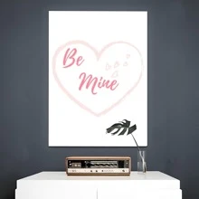 1 Pc Framed Hearts Decor Valentines Day Wall Art, Happy Valentine's Day Wall Decor, Love Wall Decor For Valentine's Day Decor Couple Gifts