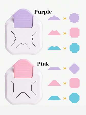 三合一圆角打孔器，纸张圆角器（R4mm+R7mm+R10mm），4合10mm，适用于纸艺、信封打孔、打孔板、覆膜、DIY项目、照片切割、卡片制作、剪贴簿和日记本