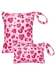 2个卡通印花湿巾袋和尿布袋 - 彩色 - 查看 15