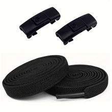 1/4 pares para hombres y mujeres, cordones elásticos de fácil clip sin atar - 1 par, material de poliéster y spandex, cordones sin texto para zapatillas