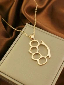 1pc Minimalist Finger Sleeve Pendant Necklace, Daily Wear For Men - Finger Pendant - View 6