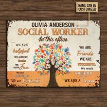 Office Custom Classic Metal Nameplate - 7.87 X 11.81 Inches