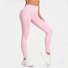 NCLAGEN Seamless Sports Leggings Woman Low Impact Yoga Pants Tummy Control Squat Proof Gym Fitness Workout Scrunch Butt Tights - Hồng - Xem 6
