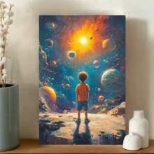 Space Adventure Abstract Art, Galactic Space-Themed Wall Art, Stylish Home Decoration, Adds Mystery To Any Room, Perfect Holiday Gift