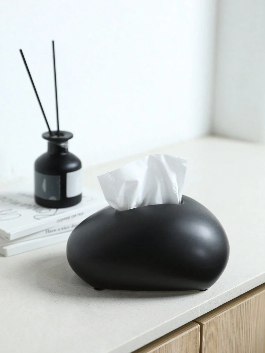 1 Stück moderner minimalistischer Papierhandtuchhalter, kreatives Wohndekoelement für Wohnzimmer, Esszimmertisch, Couchtisch, Keramik Taschentuchbox