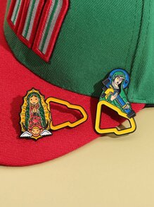 1/12Pcs Magnetic Multi Style Portrait, Icon, Jesus, Virgin Mary Golf Cap Clip Logo Minimalist Metal New Cartoon Pin, Fun Decorative Pin, Golf Cap Badge, Baseball Cap Decoration, Friend Gift - Multicolor - View 6