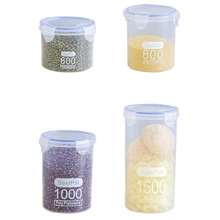 1/2/4 件谷物储存罐，厨房食品密封罐，密封性好，尺寸多样 - 彩色 - 查看 10