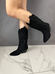 Women's Classic Western Boots - Black - View 2