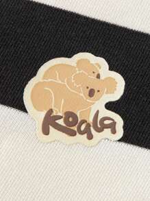 mini bala 男婴长袖运动衫和裤子套装，2 件套男孩和女孩服装 - 黑白色調 - 查看 7