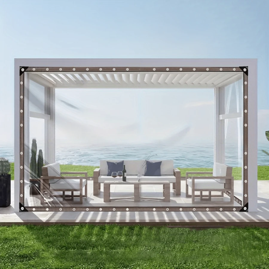 Transparent Waterproof Tarpaulins Can Be Used For Awnings. - 2*3m/78.74*118.11in - View 1