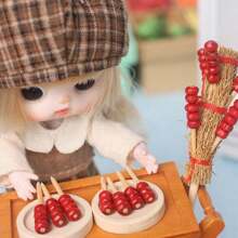 Miniature Diner Trolley, Edible Candy Hawthorn Lollipop Sticks, Mini Doll House Hawthorn Candy Food Models