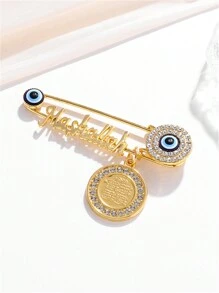 SeuSuk New Religious Bible Pendant Brooch, Unisex Muslim Jewelry Amulet Gift - Gold - View 4