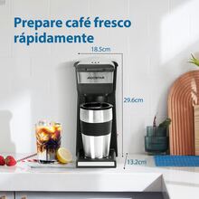 Aigostar Cafetera Eléctrica Portátil de 700W con Taza de Viaje de 420ML, Cafetera de Goteo Personal, Ideal para Oficina o Viajes - Negro - Ver 9