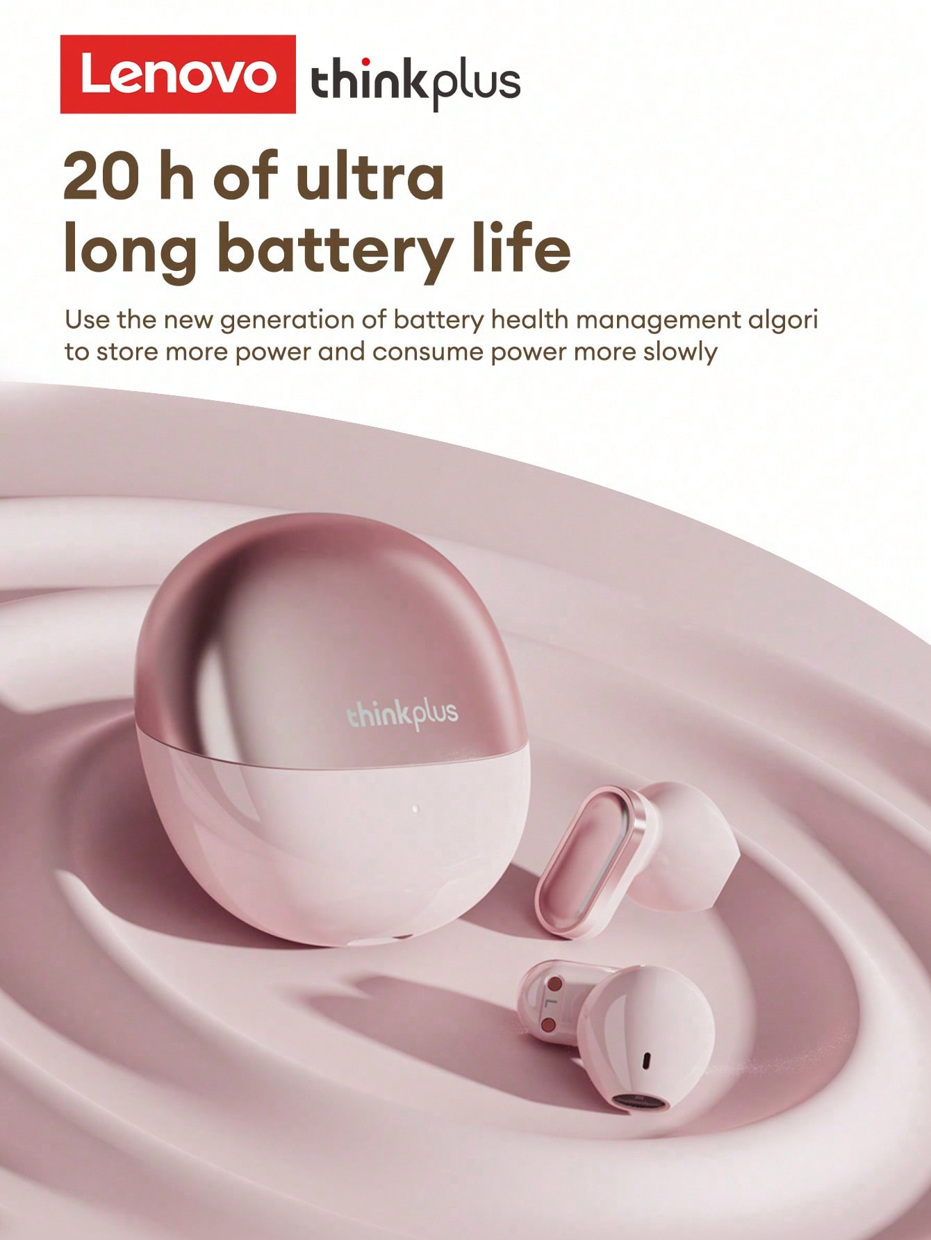 Lenovo سماعات أذن بلوتوث Lenovo LP19PRO، نصف داخلي...