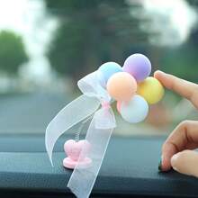 1pc Cute Swinging Balloon Car Decor, Creative Confession Balloon, Spring Dashboard Decoration For Car Interior
