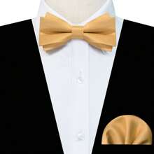 1pc Solid Color Polyester Bow Tie, All Seasons - Multicolor - View 20