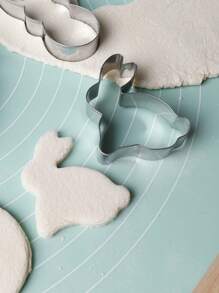 5pcs Stainless Steel Cookie Cutter Set - Animal & Nature Themed Shapes, Suitable For Baking, Including Egg, Carrot, Rabbit, Fit For Holiday Party, Animal Themed, Easter Cookie Cutters, Stainless Steel, 1.7cm Height - Multicolor - View 3