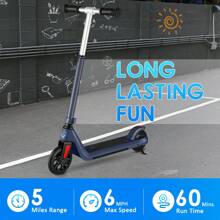 COBIZI Kids Electric Scooter Adjustable Height & Speed 150W Kids Electric Scooter For Ages 6-14 Max 10 MPH And 7 Mpg 80 Minutes Ride Time Colorful Rainbow Lights Foldable Scooter For Boys Girls E-Scooter - Blue - View 5