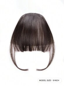 1 件合成空气刘海假发耐热假发女士女孩自然短假刘海黑发棕色刘海发夹接发空气刘海接发窗帘刘海金色厚刘海女士夹式刘海法式刘海弧形刘海日常佩戴狂欢节新年可用 - 巧克力棕 - 查看 3