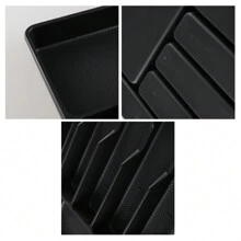 1 件塑料 PP 材质厨房餐具收纳盒，多功能抽屉分隔托盘，适用于刀叉筷子，扁平餐具收纳盒 - 彩色 - 查看 9