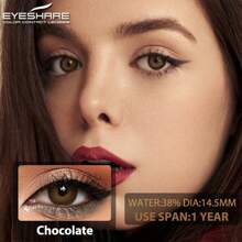 EYESHARE 1 Pair Soft Color Contact Lenses, 1 Year Disposable, Suitable For Dates And Daily Wear, Fashionable Contact Lenses, Halloween Costume Accessories