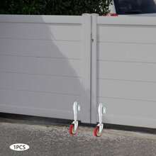 Red Spring-Loaded Gate Casters, Spring Gate Casters Up To 200kg Load Spring-Loaded Gate Casters, - Red and Silver - View 6
