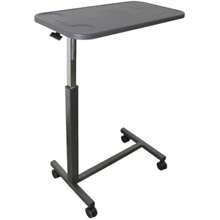 PEPE - Overbed Table With Wheels Sturdy Frame Disabled Table For Eating Over Chair Table Adjustable Hospital Table Overbed With Wheels Bedside Table For Eating In Bed - Grey1 - View 1