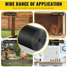 Black Hardware Cloth 48''x100' 1/2 Inch 16 Gauge Vinyl Coated Welded Wire Mesh Roll PVC Hardware Cloth Chicken Wire Fencing For Garden Fence And Home Improvement Project - màu đen - Xem 7