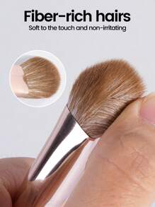 MAANGE 1pc Triangle Brush, Protable Smudge Cosmetic Brush Makeup Brush With Foundation Brush Blush Brush Loose Powder Brush Contour Brush Highlighter Brush Makeup Tools Gift For Women & Girl Travel Makeup Brush ﻿ - 粉色 - 查看 6