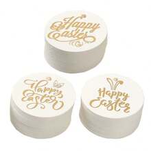 Easter Decoration Hanging Cards, Gilding Craft Cards, Cute Bunny Round Cards, Packaging Labels, Gift Decoration Cards, Suitable For Everyday Valentine's Day Easter Thanksgiving Mother Plot Father's Day And Various Gift Decoration Cards (Style Random) - Multicolor - View 7