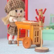 Miniature Diner Trolley, Edible Candy Hawthorn Lollipop Sticks, Mini Doll House Hawthorn Candy Food Models